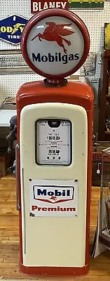 Vintage Martin And Schwartz Model 80 Fuel Pump - Mobil Oil Premium Gasoline • $3999.99