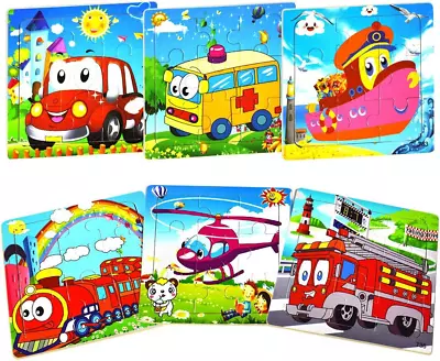Wooden Jigsaw Puzzles For Kids 3-5 Year Old - 9 Piece Kids Puzzles Toys - For 3 • £11.13