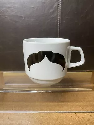 Mustache Coffee Mug White Ceramic Tea Cup Mug Double-sided Fun • $9.99