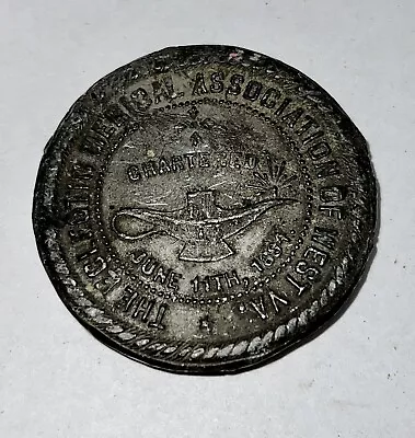 Vintage 1894 Lead Seal Press Stamp Embosser Of Medical Association West Virginia • $19.99