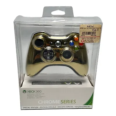$134.69 • Buy Gold Special Edition Xbox 360 Chrome Series Controller NEW SEALED FREE SHIPPING