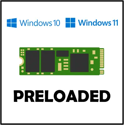 £14.45 • Buy NVME M.2 SATA SSD With Windows 10 / 11 Installed 128GB 256GB 512GB 1TB Preloaded