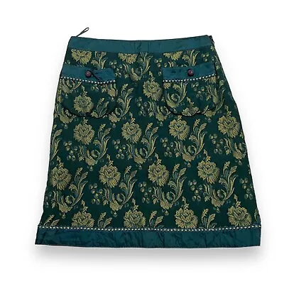 Vintage Moschino Cheap And Chic Green Floral Women Skirt Size 42 S-M • $40