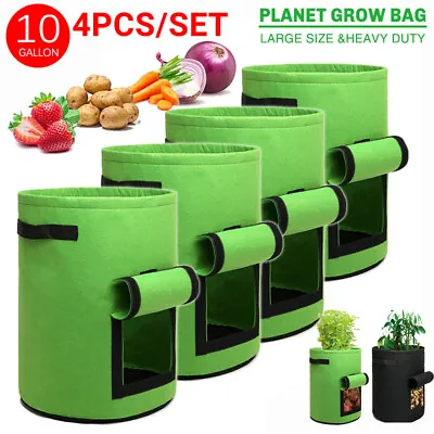 4PCS 10 Gallon Plant Grow Bag Potato Fruit Vegetable Garden Planter Growing Bags • £5.99