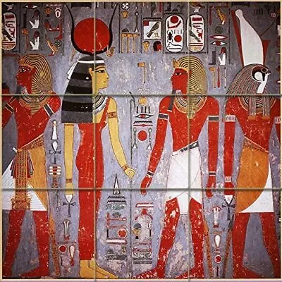 Tile Mural Art Colorful Ancient Egypt Kitchen Shower Backsplash Marble Ceramic • $150.91