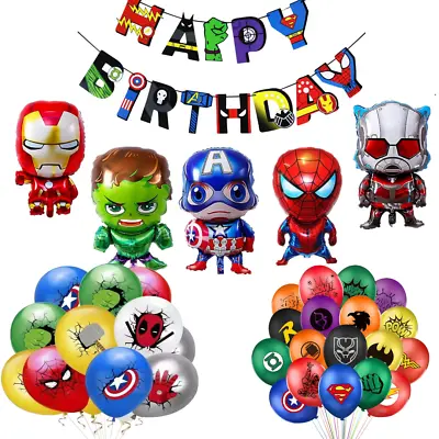 Avengers Balloons Superhero Marvel Avengers Banner Balloon Party Decoration • £7.99