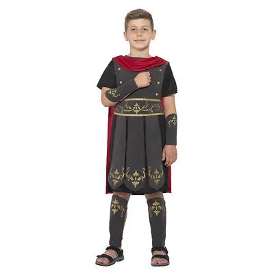 Smiffys Children Roman Soldier Costume Black - Large Fancy Dress Age 10-12 Years • $70.66