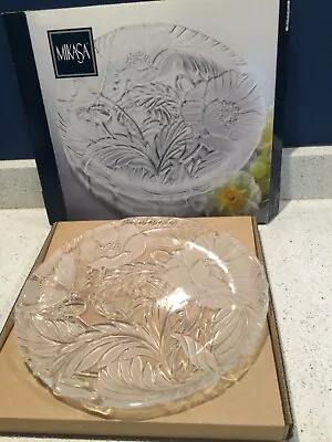 Mikasa Poppyflower Round 14  Crystal Clear Platter Original Box • $29.95