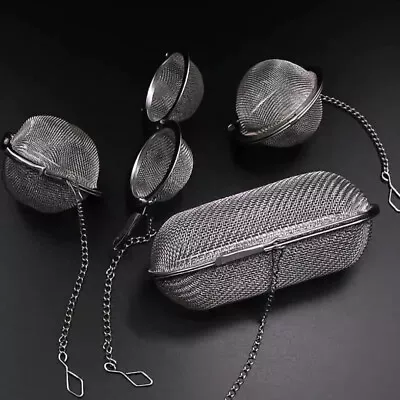 Stainless Steel Mesh Tea Ball Cup Infuser Loose Leaf Strainer Herb Spice Filter • $3.27