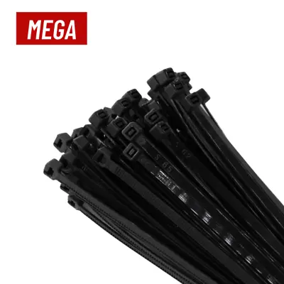 Cable Zip Ties [50-25-10] Strong Fastener Tie Wraps In Black & White Natural • £2.95