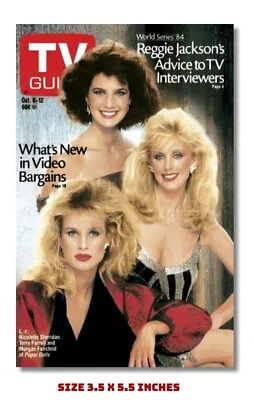 Paper Dolls Fridge Magnet 1984 Tv Guide Cover 3.5 X 5.5   • $6.95