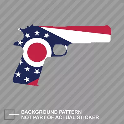 Ohio Flag 1911 Sticker Decal Vinyl OH 2a Gun Rights Molon Labe Pro • $4.96