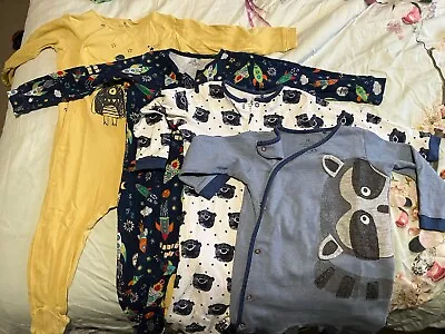 NEXT Cotton Sleepsuit Babygrow Bundle 18-24 Months Unisex Boys Girls VGUC • £1.04