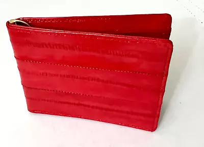 Genuine Eel Leather Wallet Foldable Exotic Hand Crafted Wallet Gift Unisex New! • $75