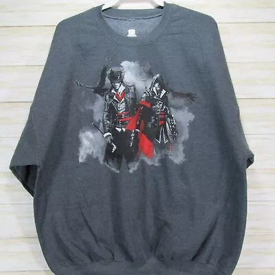 $25 • Buy Loot Crate LVL Up+ Assassins Creed The Good Guys Sweatshirt Men's Size 2X Gray