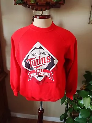 Minnesota Twins 1987 World Series Champs VTG Sweatshirt Size XL Red • $28.99