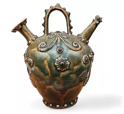 Antique 19th Century Zsolnay Specs Hungarian Art Pottery Water Vessel C1882 • £916.88