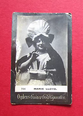 OGDENS GUINEA GOLD Cir 1900 CIGARETTE CARD  STAGE & MUSIC HALL   MARIE LLOYD • £1.99