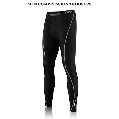 Mens Boys Thermal Compression Tights Base Layer Warm Running Gym Trouser Active • £10.89