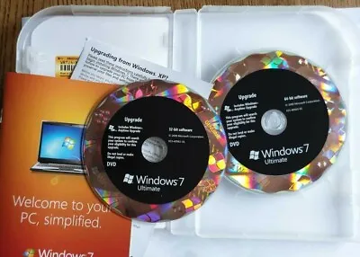 £79.96 • Buy Microsoft Windows 7 Ultimate UPGRADE 2 X DVDs (32+64-bit) SEALED BOX VAT Inc UK