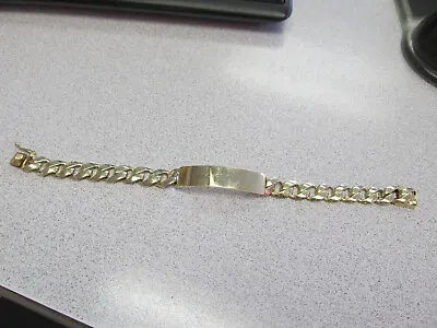 Estate 8 Inch Heavy Duty 14k Solid Gold I.D. Bracelet For Him  L@@K   MAKE OFFER • $4674