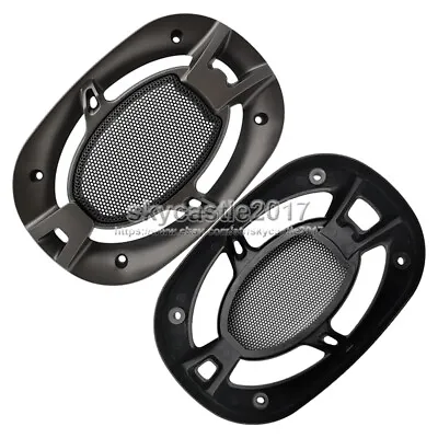 2pcs 4 X6  4x6 Inch Speaker Cover Decorative Circle Metal Mesh Grille Protection • $10.88