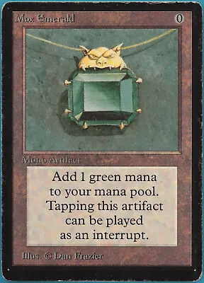 Mox Emerald Beta HEAVILY PLD Artifact Rare MAGIC MTG CARD (ID# 316581) ABUGames • $6328.99