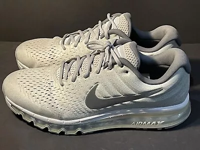 Nike Air Max 2017 Running Shoes Mens Size 13 White Platinum Grey 849559-009 • $74.95