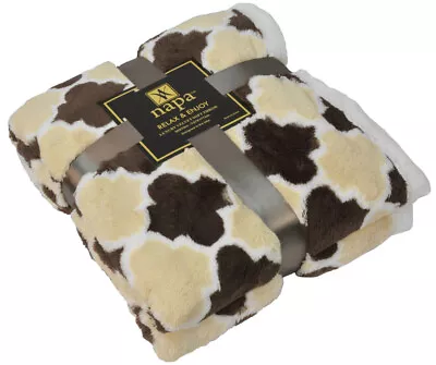 Plaid Buffalo Checker Cabin Throw Blanket Soft Sherpa Fleece For Sofa Couch Gift • $16.99