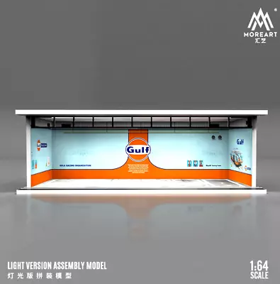 MoreArt 1:64 Scale GULF Parking Garage Light Edition Assembly Scene Diorama • $40