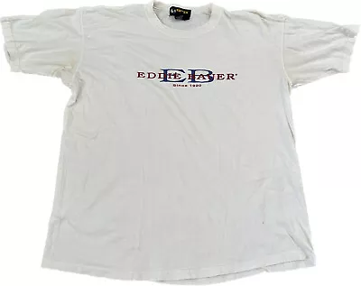 Vintage EDDIE BAUER EbTek  Spell Out T Shirt 90s White XL VTG • $39.99