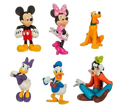 Mickey Mouse Minnie Playset 6 Figure Cake Topper * USA SELLER* Toy Doll Set • $14.99