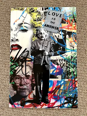 Love Is The Answer By Mr. Brainwash Litho Poster From 2010 ICONS Art Exhibit Nyc • $115