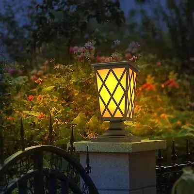 £24.19 • Buy Solar Post Light Garden Landscape Lights Decorative Lamp For Patio Balcony