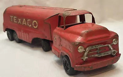 Vintage BUDDY L Pressed Steel Texaco Tanker Toy Truck 24  Metal Toy Tanker '50s • $75