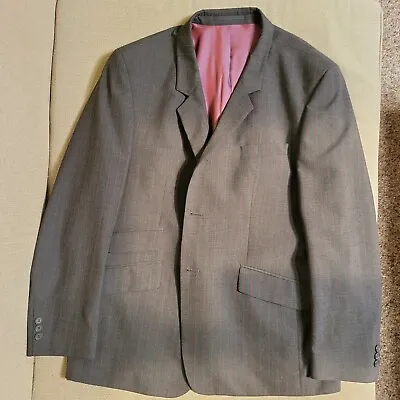 Merc London Suit Jacket Grey W/ Red Pinstriping - Excellent Used Condition UK46 • $80
