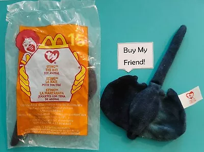 ~ 2000 McDonalds Happy Meal New  Sting The Ray  Teenie Beanie Baby Plush Toy #15 • $4.79