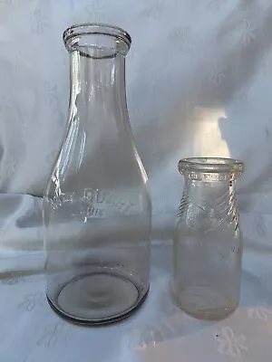 Vintage Milk Bottle Lot Dura Glass & Meadow Dairies • $9