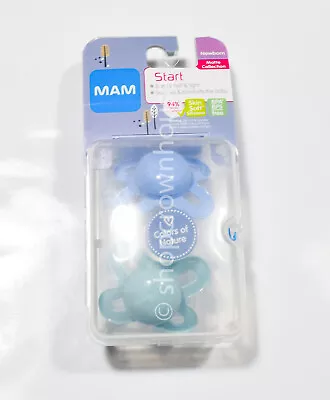 MAM Newborn Pacifier Matte Collection - Blue & Teal • $8.99