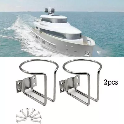 2X Cup Stainless Steel Boat Drink Holder Car Yacht Ring Holders Truck Marine US • $11.85