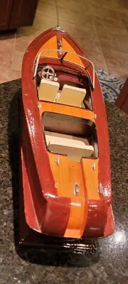 Vintage Chris Craft Wood Model Boat On Stand • $125