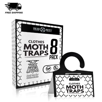 TRAP A PEST Clothing Moth Traps - 8 Pack - Non Toxic Moth Traps For Clothes With • $13.57