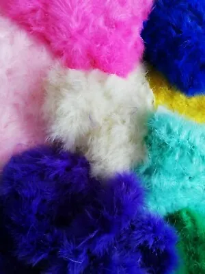 Marabou Feather Trim Craft String Fluffy Approx 4mm ALL COLOURS • £3.40