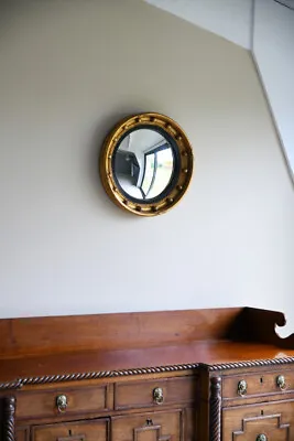 £795 • Buy Regency Style Round Gilt Convex Wall Mirror