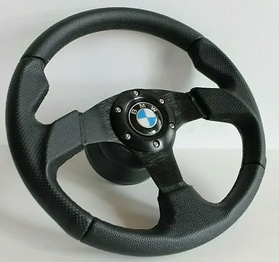 Steering Wheel Fits For BMW Sport Racing Leather 320mm E28 E30 E32 E34 1985-1992 • $177.38