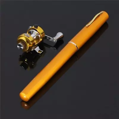G Ganen 38Inch Mini Portable Pocket Aluminum Alloy Fishing Rod Pen Great Gift • $15.57