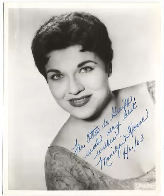 Marilyn Horne Signed Photo 8 X10  American Mezzo-Soprano Opera Singer (1934-) • $39.99