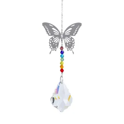 £5.09 • Buy Prism Suncatcher Crystal Sun Catcher Hanging Butterfly Pendant Window Decor UK