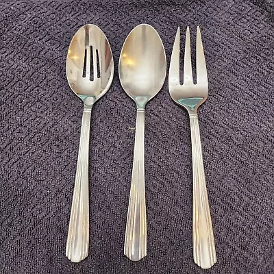 Heritage Mint Large-ish Serving Utensils - Pierced. Solid Spoon Meat Fork 9+  • $14.99