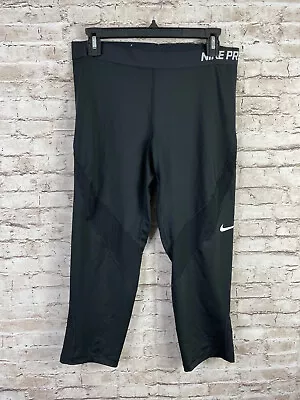 Men's Nike Pro 3/4 Spandex Running Tights Compression Pants XL Black • $24.99
